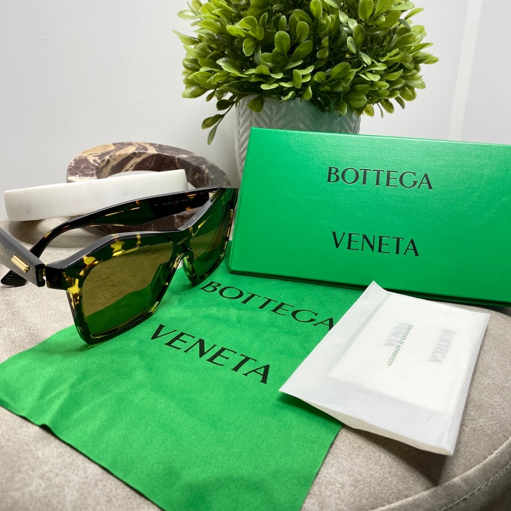 BOTTEGA VENETA 55mm Cat Eye Sunglasses Havana Frame Brown Lens | New in Case - Picture 9 of 11